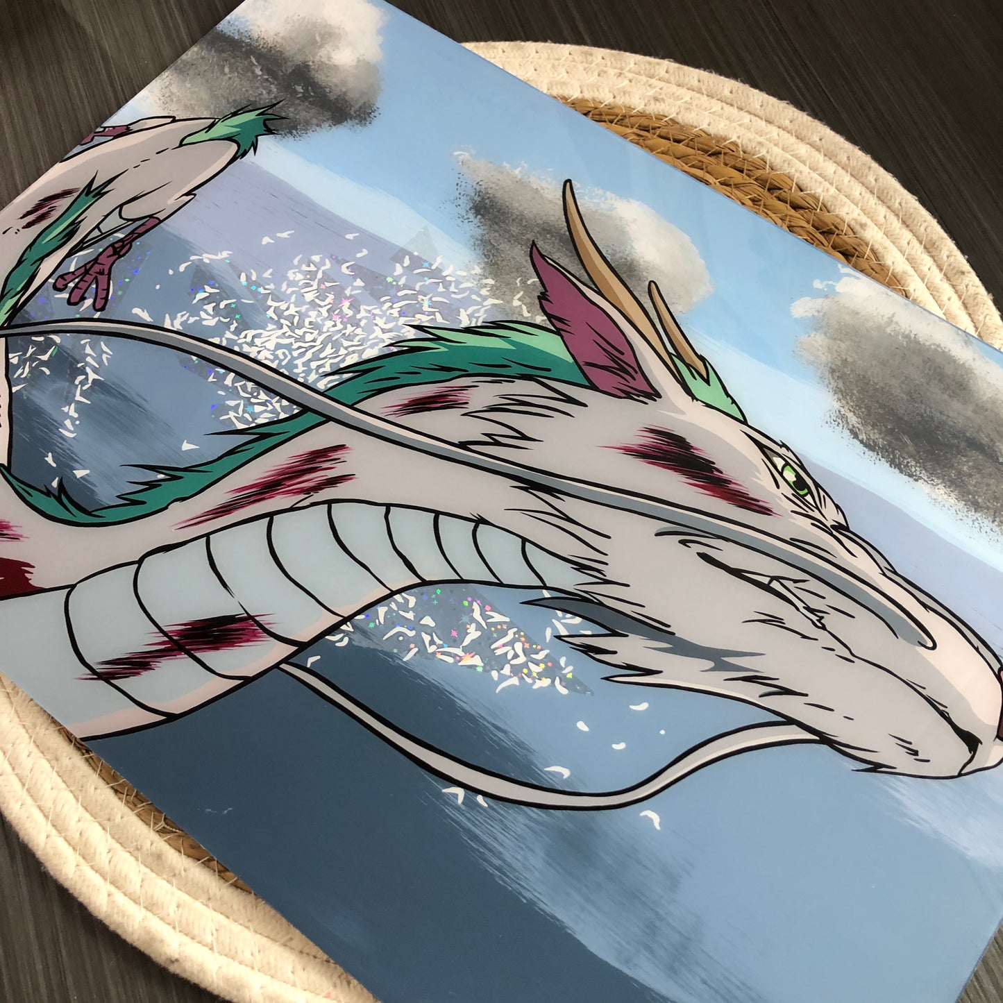 Haku (El viaje de chihiro)40x30cm