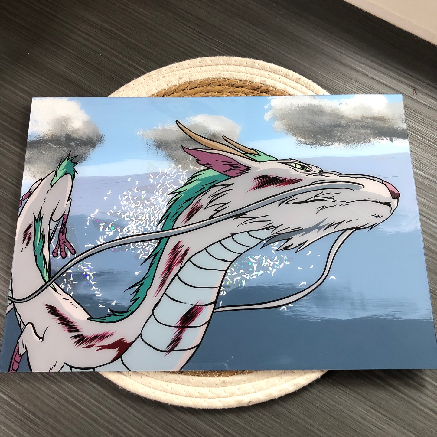 Haku (El viaje de chihiro)40x30cm
